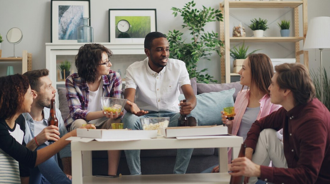 diverse people communicating